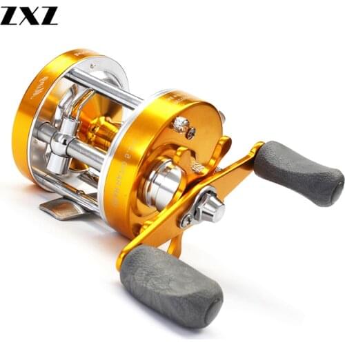 All Metal Carbon Centrifugal Double Brake 5.2:1 Fishing Bait Casting Baitcasting Spinning Reel Power Handle Wheel for Bass Fish