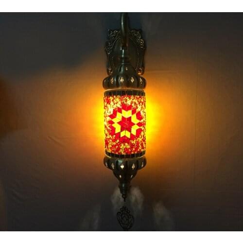 Mediterranean Turkish Mosaic Wall Lamp Sconces Light Fixtures for Bar Coffee Bohemia Retro Loft Industrial Home Decor Luminarias