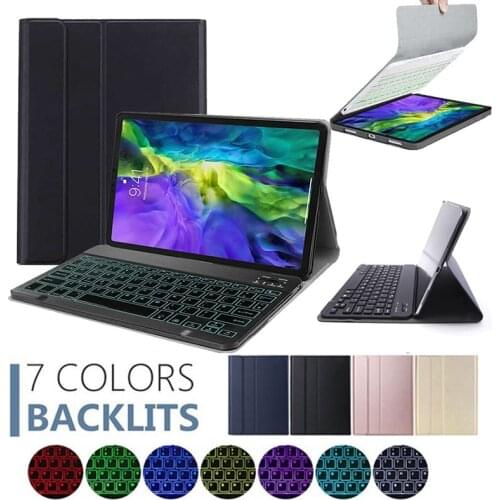 Slim Keyboard Case for Apple iPad Pro 11 2018 2020 Smart Case with keyboard Cover Leather Bluetooth Keyboard for iPad 11 inch