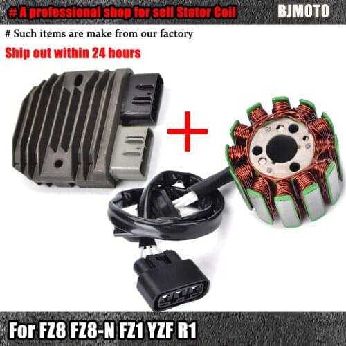 Motorcycle Voltage Regulator Rectifier and Stator Coil For Yamaha FZ8 FZ8-N FZ 8N 2011-2013 FZ1 YZF R1 YZFR1 YZF-R1 2004-2008