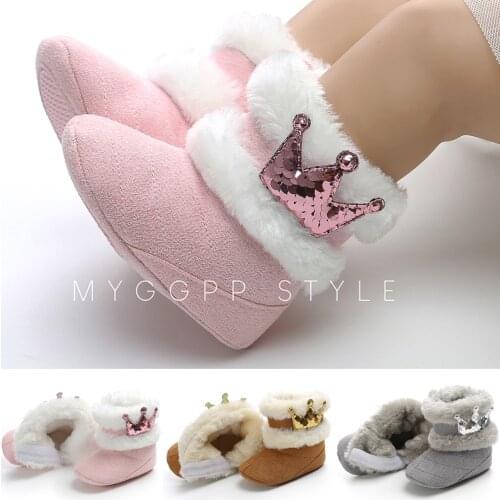 Newborn infant winter baby boots warm children kids girl snow shoes