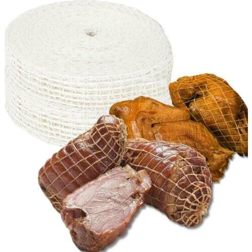 1 Meter Cotton Meat Net Ham Sausage Net Butchers String Sausage Net Roll Hot Dog Net Sausage Packaging Tools Meat Cooking Tool