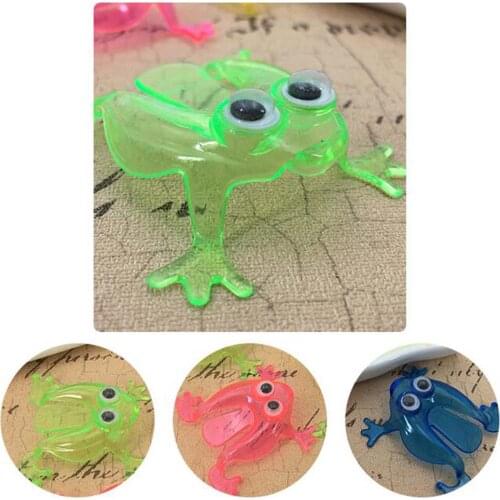 10Pcs Kids Mini Jumping Frog Toy Finger Pressing Desktop Game Kids Toy Gift Party Favors Random Color