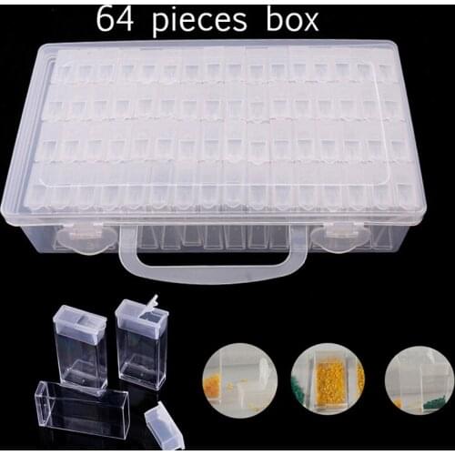 28/56/64pcs Diamond Painting Tools Accessories Beads Container Rhinestone Diamond Embroidery Stone Storage Convenience Box