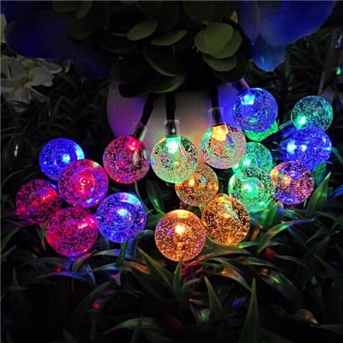 30LED Bubble Ball Light String Solar Light Garden Restaurant Wedding Party Home Decoration Outdoor Waterproof Christmas Light