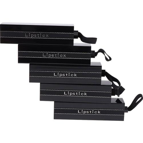 5pcs Black Square Shape Empty Refillable Bottle lip gloss tube lip balm bottle