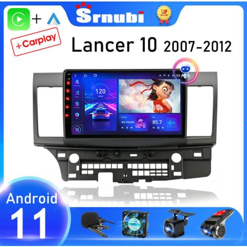 Srnubi Android 10 Car Radio For Mitsubishi Lancer 10 CY 2007 - 2017 Multimedia Video Player 2 din WIFI Navigation GPS Stereo DVD