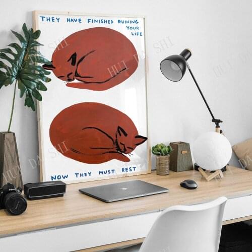 Must Rest - David Shrigley Art Print, Digital Art Print, Animal art print, Contemporary Art, David Shrigley