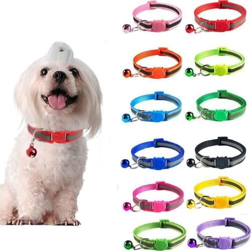 Colorful Cat Necklace Cat Collar With Bell Adjustable Buckle Collar Cat Pet Supplies Cat Small Dog Accessories Collar Pet Supply