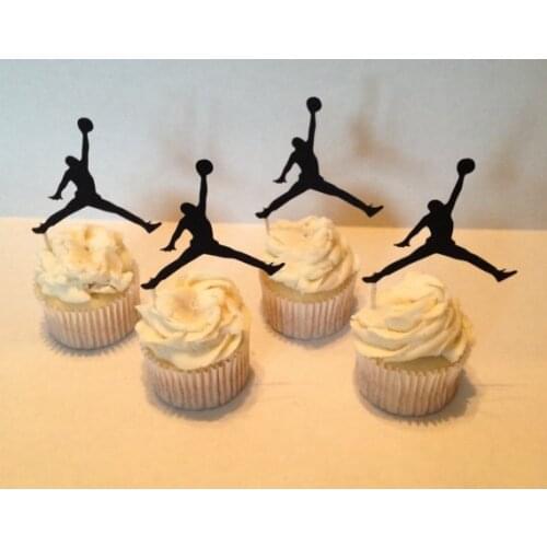 Football player Silhouette Cupcake Toppers sports event Party Picks baby shower wedding birthday toothpicks decor