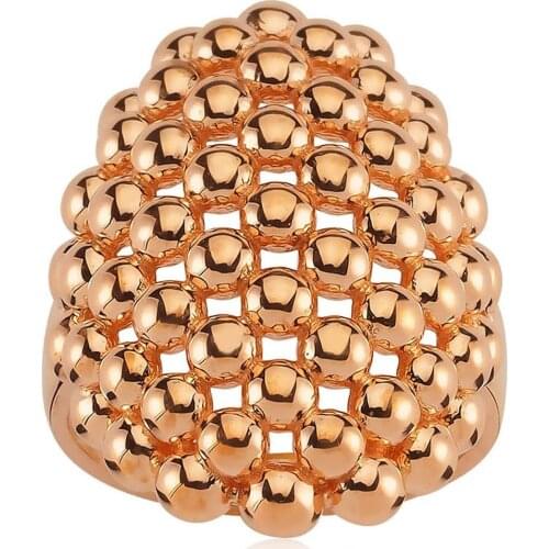 Valori Jewels Oval Ball Design, Rose Gold Plated, Sterling Silver Ring