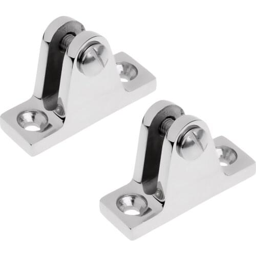 2 Pieces Angled Deck Hinge Mount 316 Stainless Steel Heavy Duty Fitting Hardware