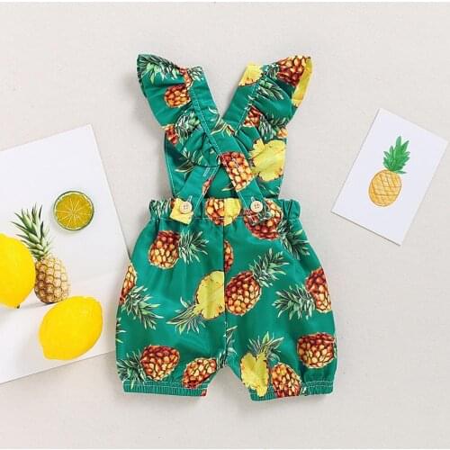 Summer Baby Girl Floral Sleeveless Bodysuits Cotton Baby Clothing One-Pieces