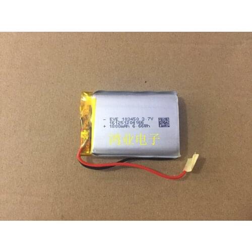 3.7V polymer lithium battery 103450 1800mAh navigator story machine plug-in speakers can be recharged