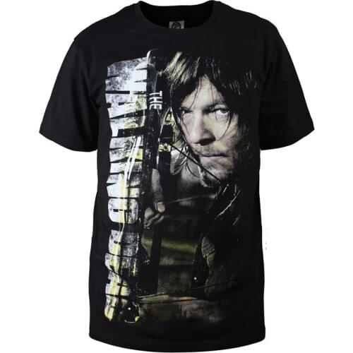 Fashion Men T Shirts The Walking Dead New Daryl Dixon T-Shirt O Neck Top Tees Cotton Camisetas Summer