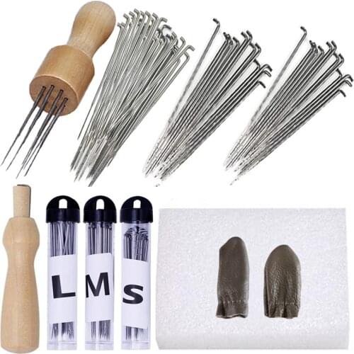 LMDZ 98Pcs Needle Felting Tools Kit Wool Felt Pocked Needles Set Wool Felting Needles With Wood Handle Foam Mat for Beginner