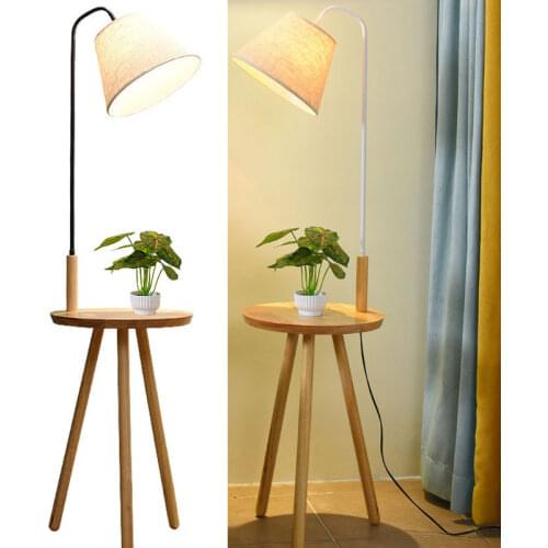 Nordic Tripod Wood Led Floor Lamp Modern Simple Wooden Standing Lamps for Living Room Bedroom Stand Light Fixtures Cafe Lighting