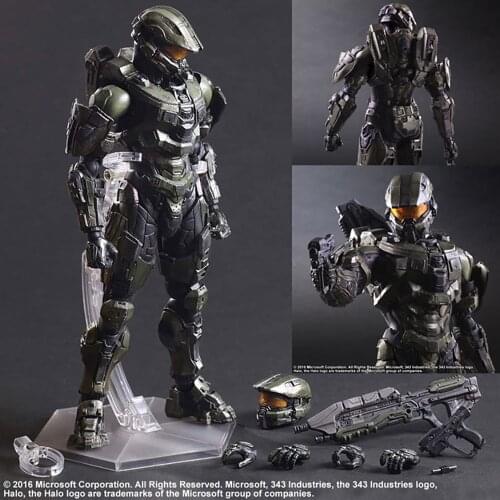 Original genuine Play Arts Kai -KAI-Halo 5: Guardians Master ChiefPVC movable doll toy model 27cm