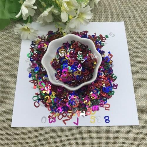 25g 8mm digital Sequins Mixed Color Flower Sewing Garment Accessories,Clothing accessories,DIY Sequins scrapbooking shakes