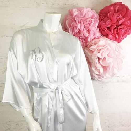 Personalized Future Mrs wedding Bridesmaid bride satin pajamas robes maid of honor Bachelorette kimonos gowns favors party gifts