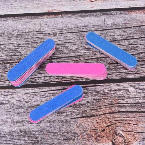 50 Pcs Available Nail Art Buffers Washable Sandpaper Nail Files Small Professional Nail Files Wholesale 6 Color