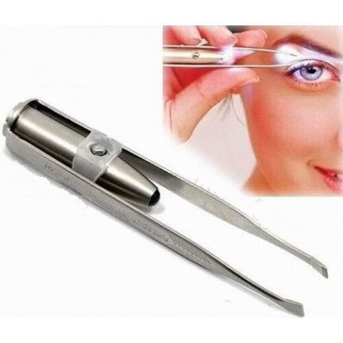 New Baby LED Light Clean Tweezers Hair Removal Tweezer Remover Tool