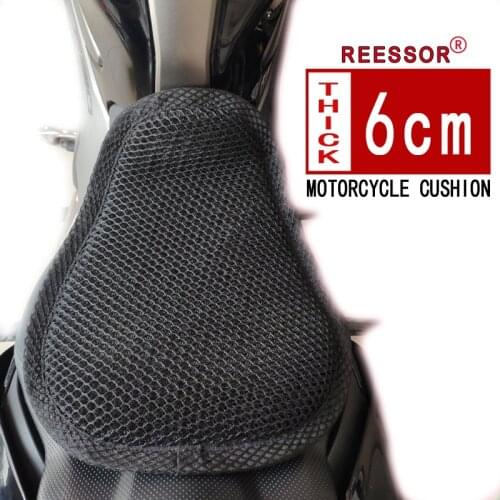 Motorbike seat cushions summer ventilated 6cm thick net Comfortable for long trip,cruisers travel bikes cushions