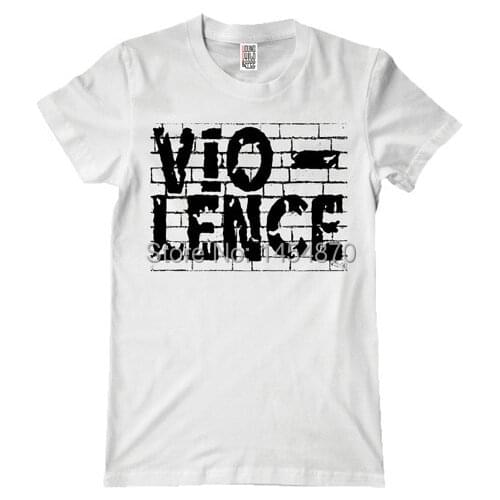 Cool VIO-LENCE Rock Band 3D Brand White shirt High Quality items fitness Hardrock heavy Metal 100%Cotton