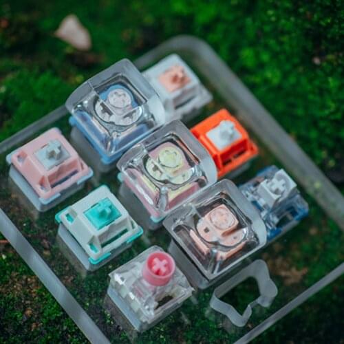 1PC Handmade Resin Keycaps Personalized Light-transmitting Transparent Keycaps SA Height Cross Shaft Mechanical Keyboard Keycaps