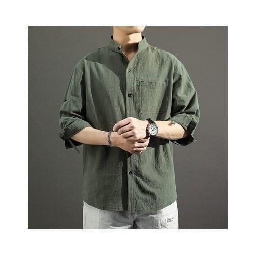 Мужские льняные рубашки RANMO China At AliExpress