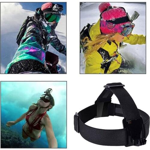 For Gopro Hero 6/5/4/3 SJCAM Action Camera Head Strap Band Session Mount Belt Adjustable Headband Accessories