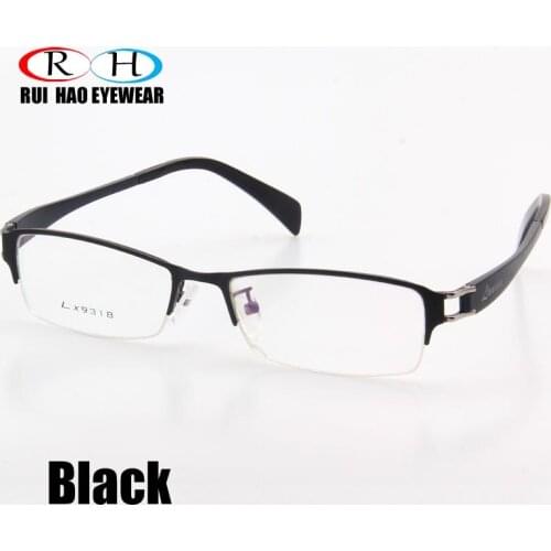 RUI HAO EYEWEAR Brand Fashion Glasses Frame Men Stainless Steel Eyeglasses Frame Men Eyewear Design Fashion Spectacles oculos