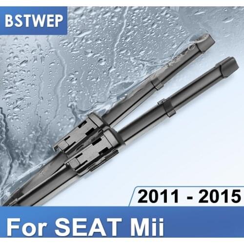 BSTWEP Wiper Blades for SEAT Mii Fit Push Button Arms 2011 2012 2013 2014 2015