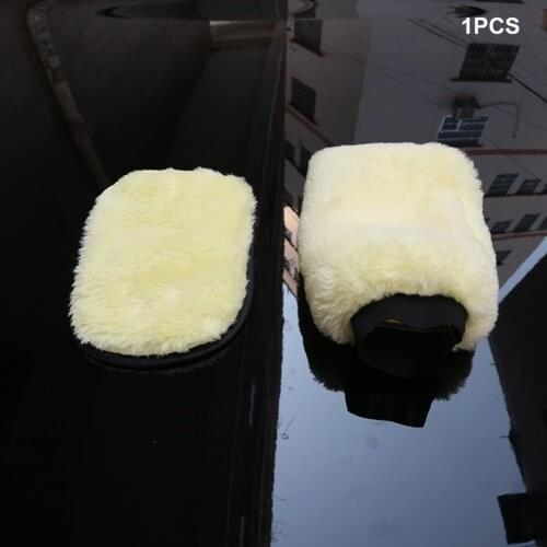 1 PC Car Wash Wool Gloves Wool Velvet Waxing Thick Double-Sided Gloves Car Cleaning Tools Cleaning Supplies