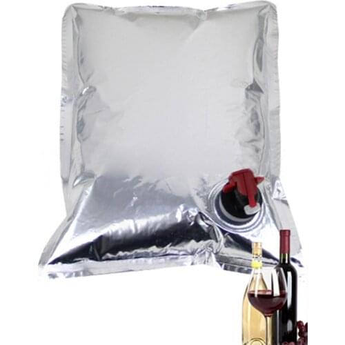 10Pcs 3L Foil Storage Bag Box Wine Juice Liquid Holder Butterfly Tap Container