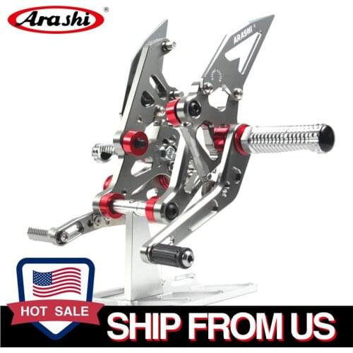 US Stock MT07 Adjustable Footrest Foot Peg For YAMAHA MT FZ 07 2014 2015 2016 2017 2018 2019 Rider Rear Sets Rearset Footrest