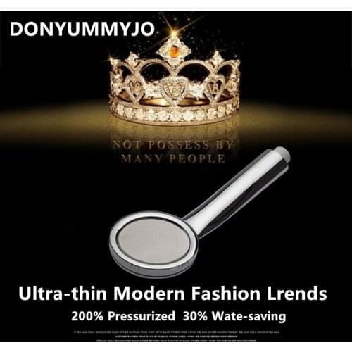 10pcs New Water Saving Shower Head High Pressure Super Thin ABS Chrome Plated Bathroom Hand Shower Water Booster Shower Douche