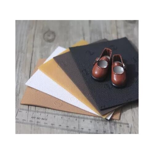 5pcs 1.2mm DIY shoe sole handmade bjd Blyth doll shoes leather material shoe sole black brown yellow white 13*9cm