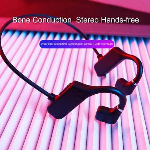 Tws Bluetooth-compatible Earphones IPX6 Waterproof 3D Surround Sound ABS Practical Wireless Bone Conduction Headsets Sports