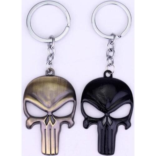 The Terminator Skull Keychain Gothic Punisher Alloy Pendant Movie Peripheral Mens Car Keyring Jewelry Gift