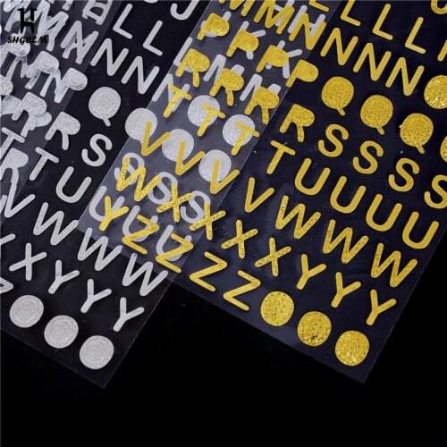 Crafts Bronzing Stickers Silver/Gold DIY Scrapbook Digital Letter Number Decorative Sticker Toys For Stickers Decoration