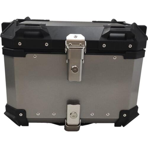 45L Real Carbon Fiber Top Tail Motorcycle Rear Luggage Storage Tool Helmet Box Case Lock Trunk Waterproof Aluminum Universal