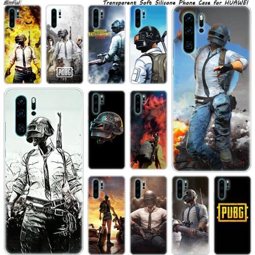 Hot pubg game Soft Silicone Phone Case for Huawei P30 P20 Pro P10 P9 P8 Lite 2017 P Smart Z Plus 2019 NOVA 3 3i Fashion Cover