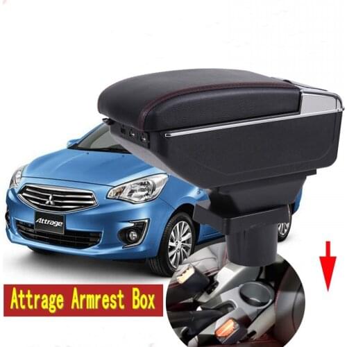 For Mitsubishi Attrage Armrest box central Store content box