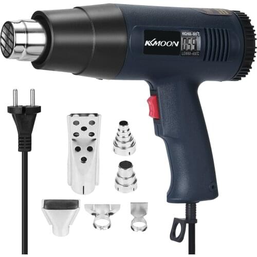 2000W Digital Display Electric Hot Air Machine Handheld Dual Wind Speed Stepless Thermostat Film Heating Hot Air Power Tool