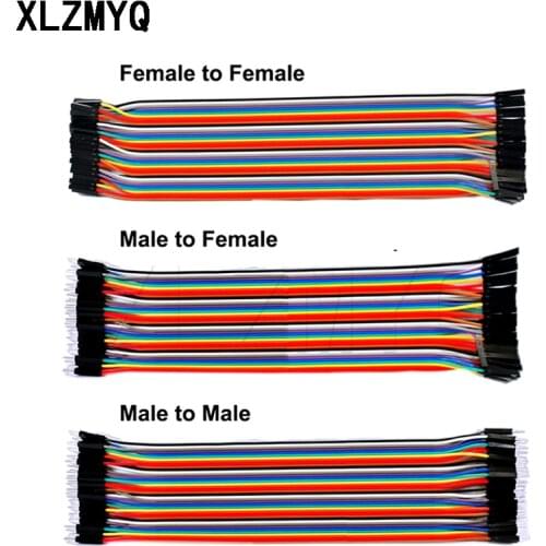 40-120pcs Dupont Line 10CM 20CM 30CM 40Pin Male to Male + Male to Female and Female to Female Jumper Wire Dupont Cable For Diy