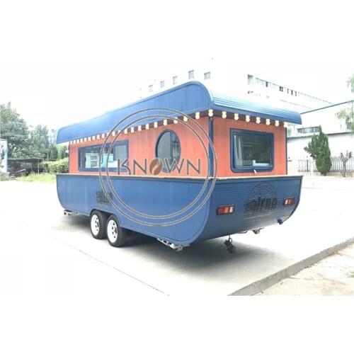 Commercial Four Wheels Mobile Food Cart Outdoor Food Ship Trailer Food kiosk For Sell Snack Coffee Ice Cream Customized