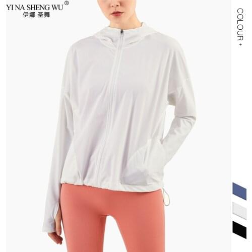 Sport Jacket Women Long Sleeve Zip Fitness Yoga Shirt Tops Workout Gym Activewear Sport Running Coats Training Clothing Out Wear