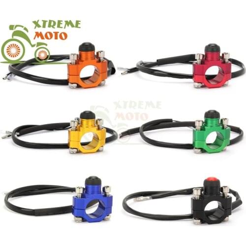 Motorcycle CNC Billet Universal Engine Stop Start Kill Switch Flameout With Base CRF250R CRF450R KX125 KX250 YZ250F YZ125 RM250