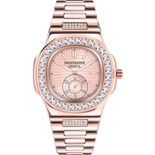 SpechtSohne Mens Wrist Watch 2021 New Arrivals Top Hot Selling Watch Men Waterproof Rose Gold Calendar Steel Relogio Masculino